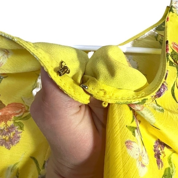 Lauren Ralph Lauren Floral Georgette Chiffon Wrap Bell Sleeve Blouse Size Small - Picture 11 of 17